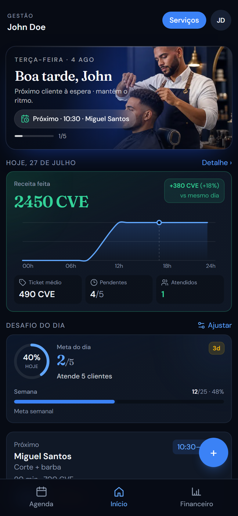 App real — Início